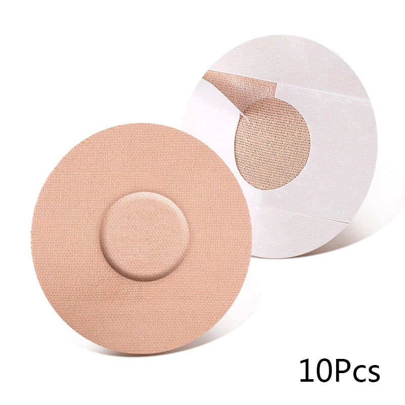 10-Pack Clear Waterproof CGM Sensor Cover Adhesive Patches CGM Sensor Patches Axl Nude Round