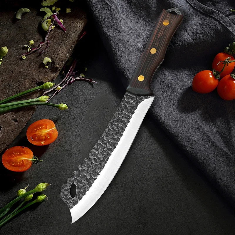 InLeung Handmade Forged Kitchen Cleaver – Stainless Steel Chef Knife Chef Kitchen Knife Axl