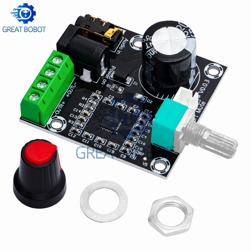 PAM8610 12V Mini Stereo Amplifier Board 2×10W Class D Hi-Fi Stereo Amplifier Board Axl