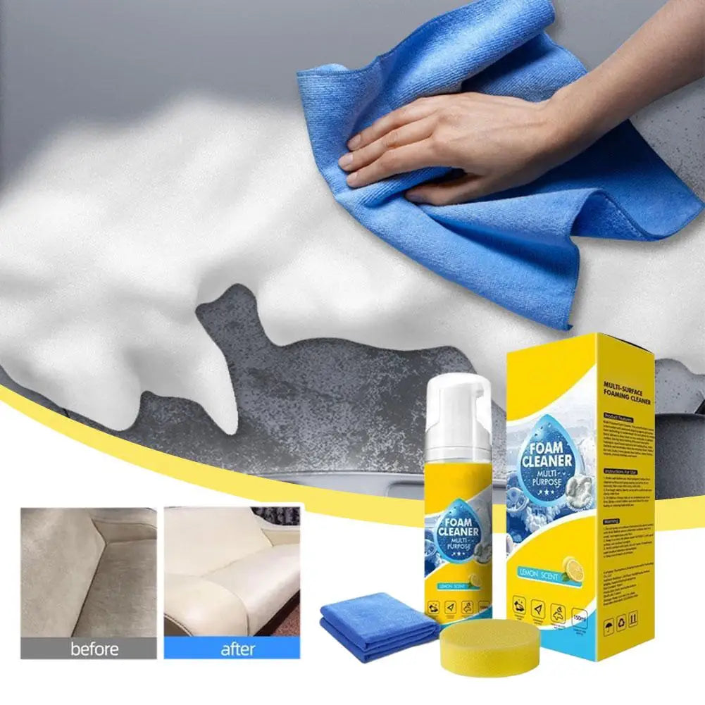 Foam Car Interior Cleaner Kit 150ml – Leather & Upholstery Car Cleaning Kit Axl