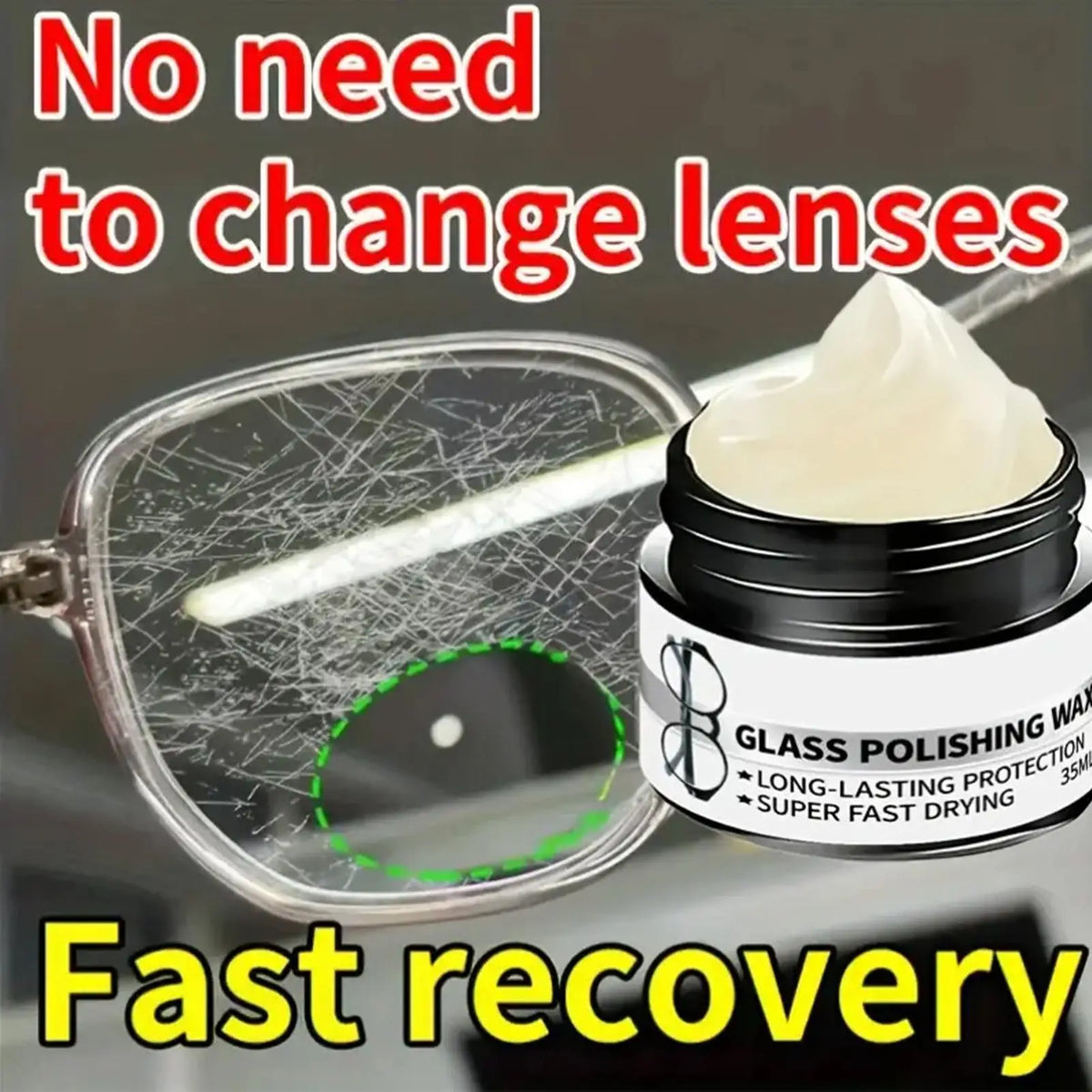 Eyeglass Lens Scratch Repair Kit – Polish & Refinishing Agent Lens Repair Kit Axl