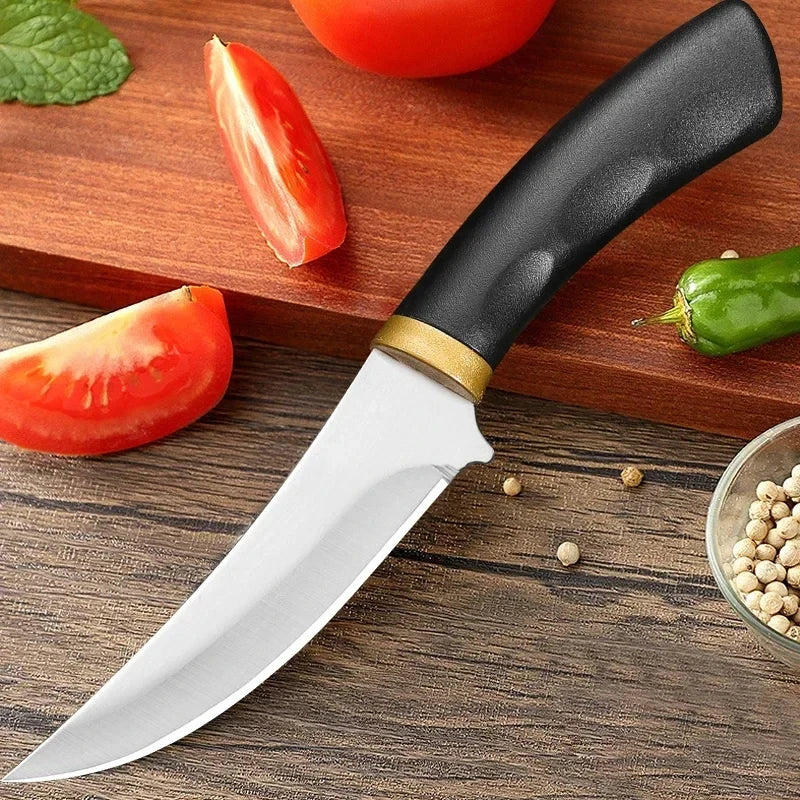 Stainless Steel Outdoor Knife with Sleeve & Plastic Handle Outdoor Utility Knife Axl