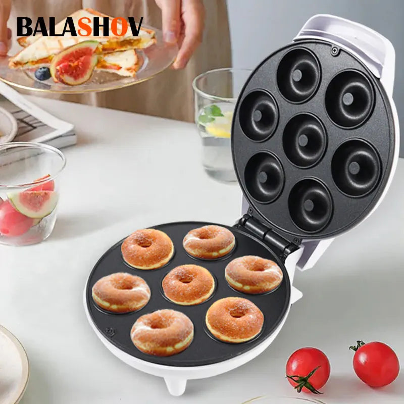 BALASHOV 7-Hole Mini Donut Maker – Non-Stick Doughnut Machine Donut Maker Axl