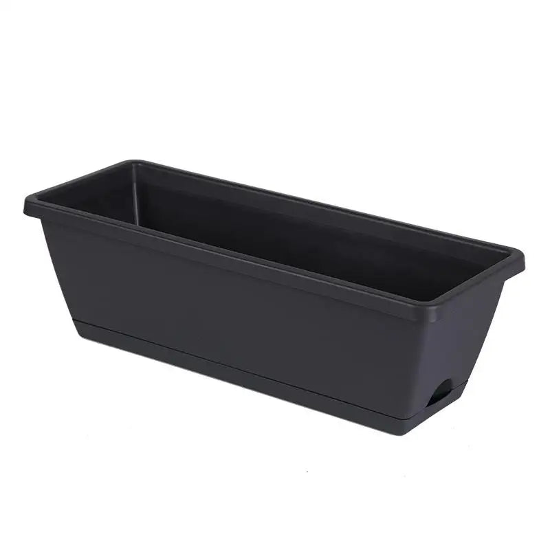 Self-Watering Planter Pot with Reservoir & Drainage – Indoor Self-Watering Planter Axl L dark grey