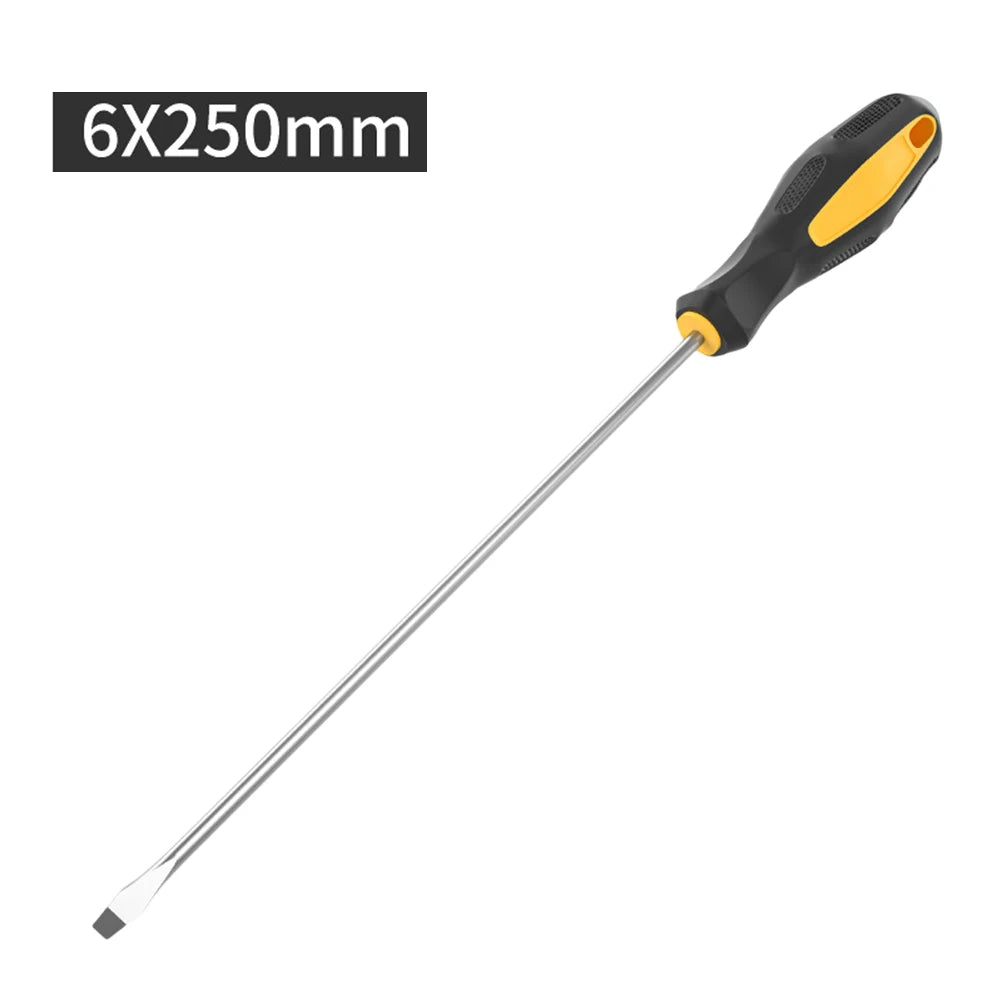 250mm Magnetic Screwdriver – Slotted & Cross Head, Rubber Grip Magnetic Screwdriver Axl 1pc Slotted China Mainland