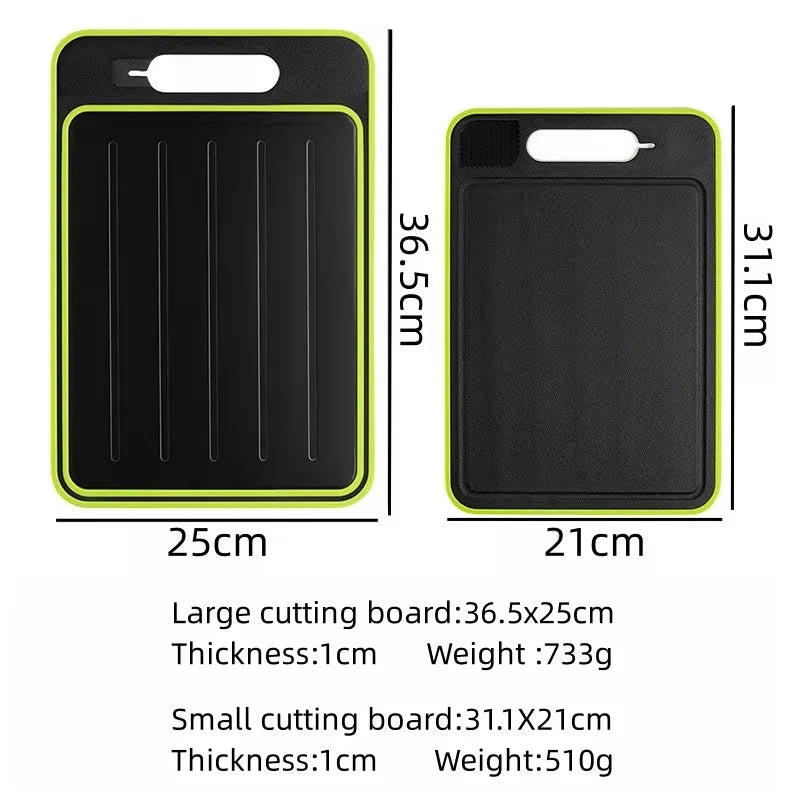 Double-Sided Aluminum Cutting Board – Non-Slip, Food Grade Aluminum Cutting Board Axl