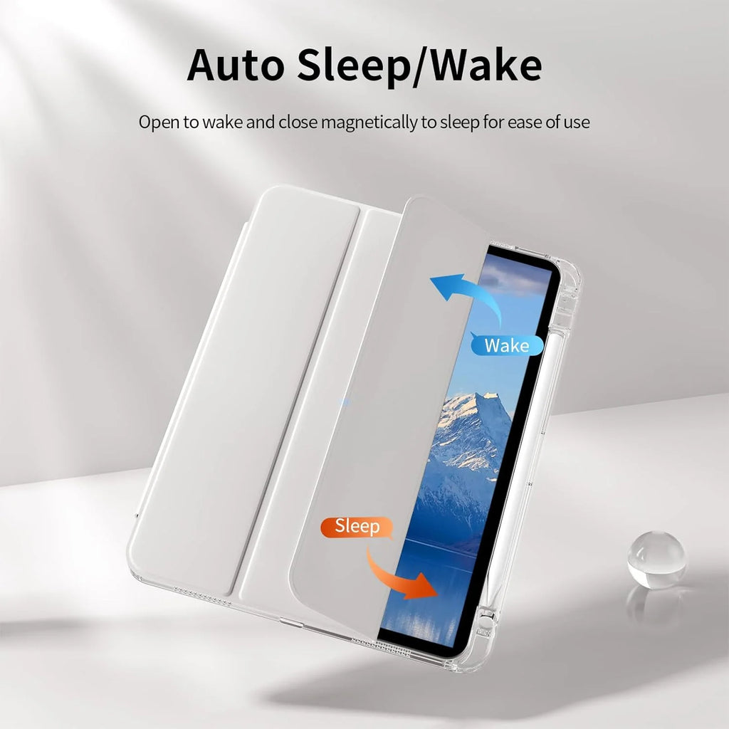 Clear Acrylic iPad Case Auto Wake/Sleep – Fits All Generations Tablet Case Axl