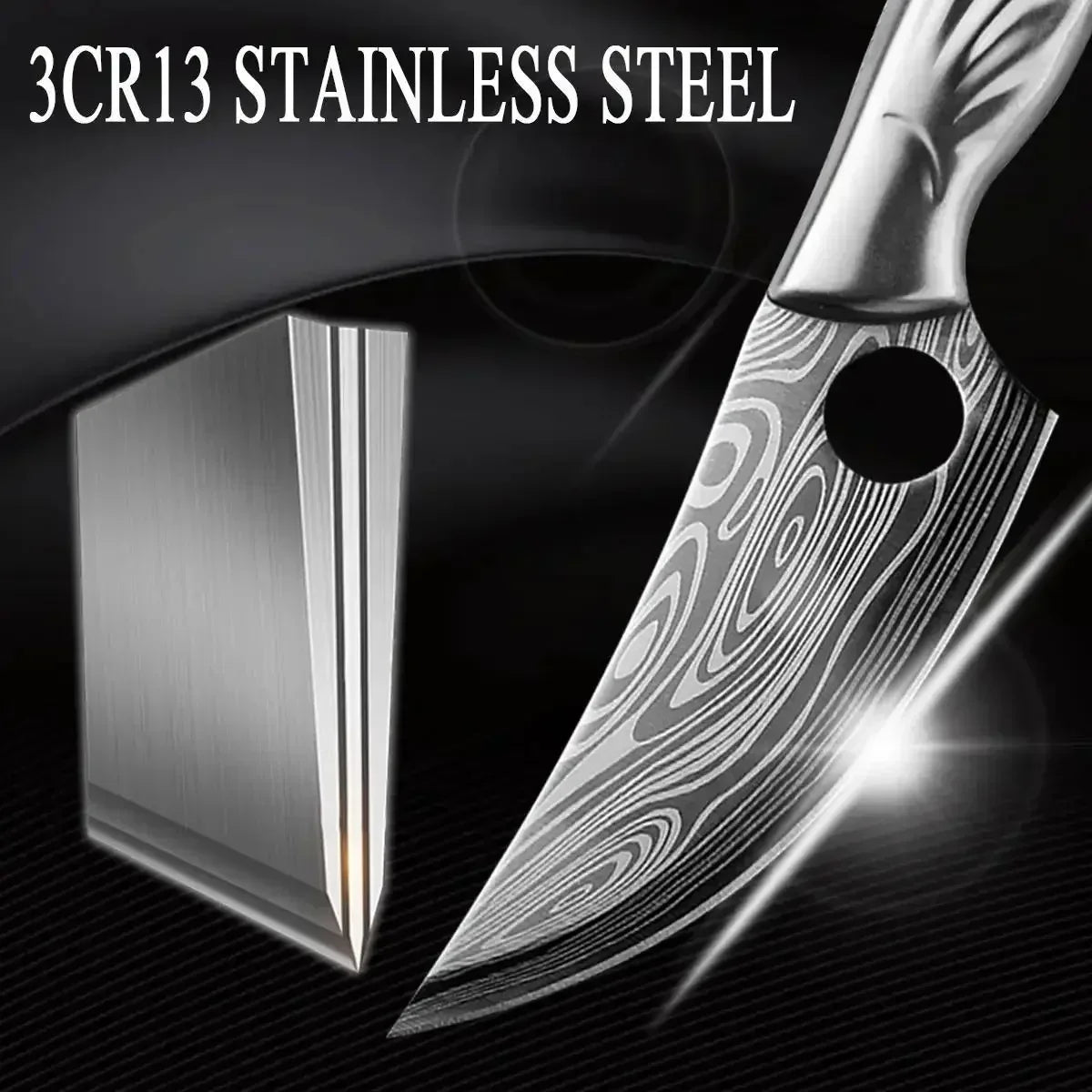 5.5-Inch 5CR15 Stainless Steel Kitchen Cleaver & Utility Knife Kitchen Cleaver Knife Axl