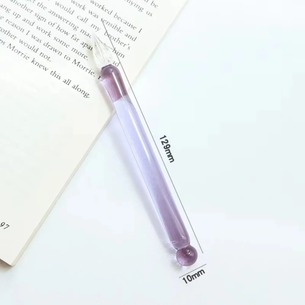 Transparent Glass Dip Pen – Calligraphy & Art Writing Pen Glass Dip Pen Axl Purple