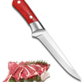 5.9" Hand Forged Boning & Fillet Knife – Stainless Steel Boning Fillet Knife Axl red