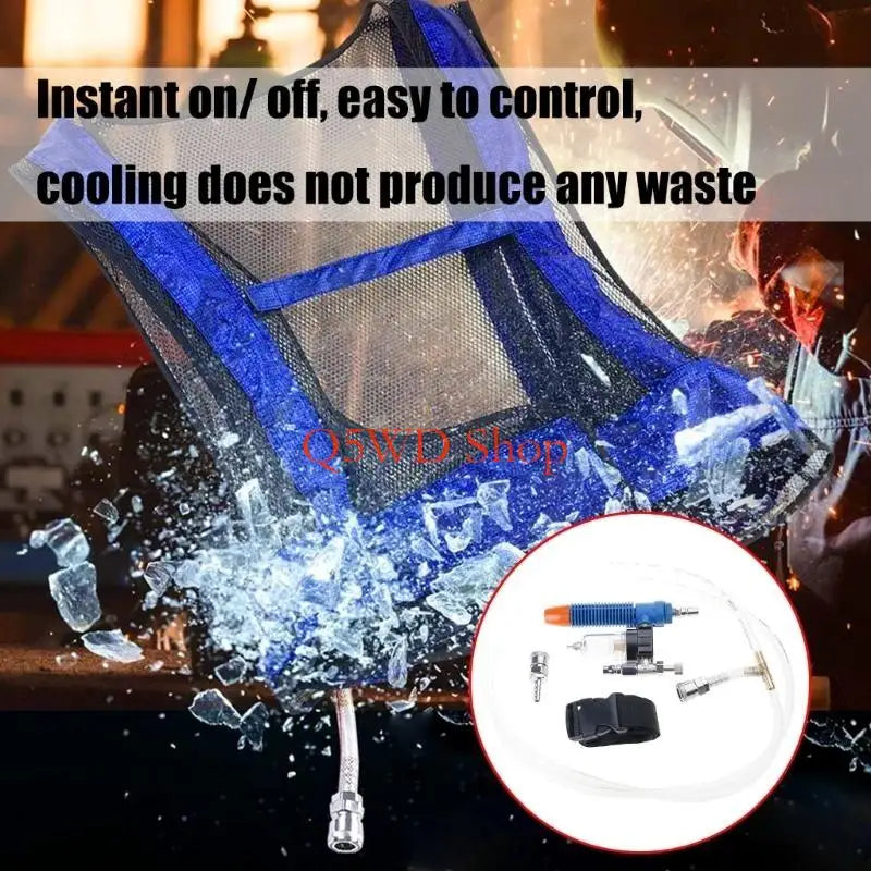 Vortex Air Compressor Cooling Vest for Construction & Workshop Cooling Work Vest Axl