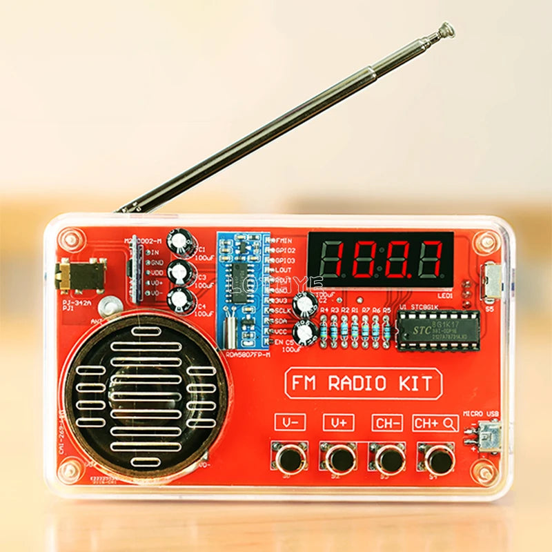 RDA5807 FM Radio DIY Kit – 3W Speaker, 50–108MHz Receiver DIY Electronics Kit Axl