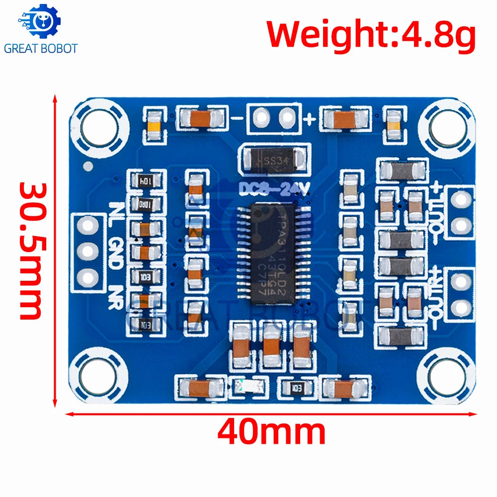 TPA3110 2×15W Class D Stereo Amplifier Module DC 12V–24V Amplifier Module Board Axl