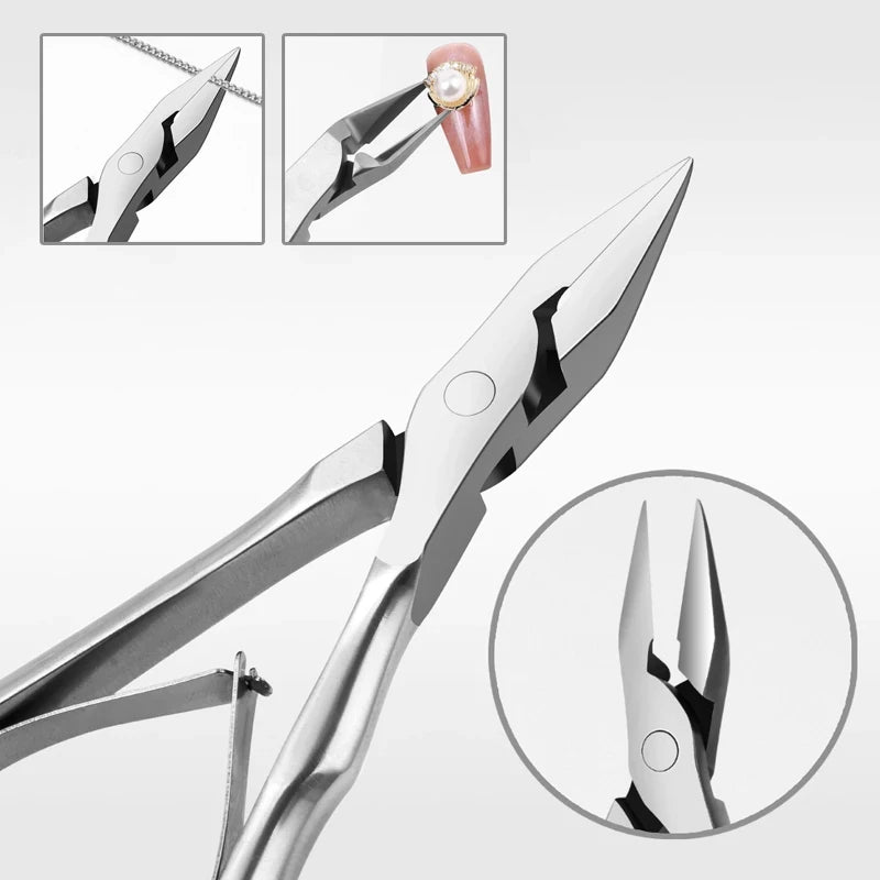 Professional Stainless Steel Cuticle Nipper – Manicure & Pedicure Cuticle Nipper Axl