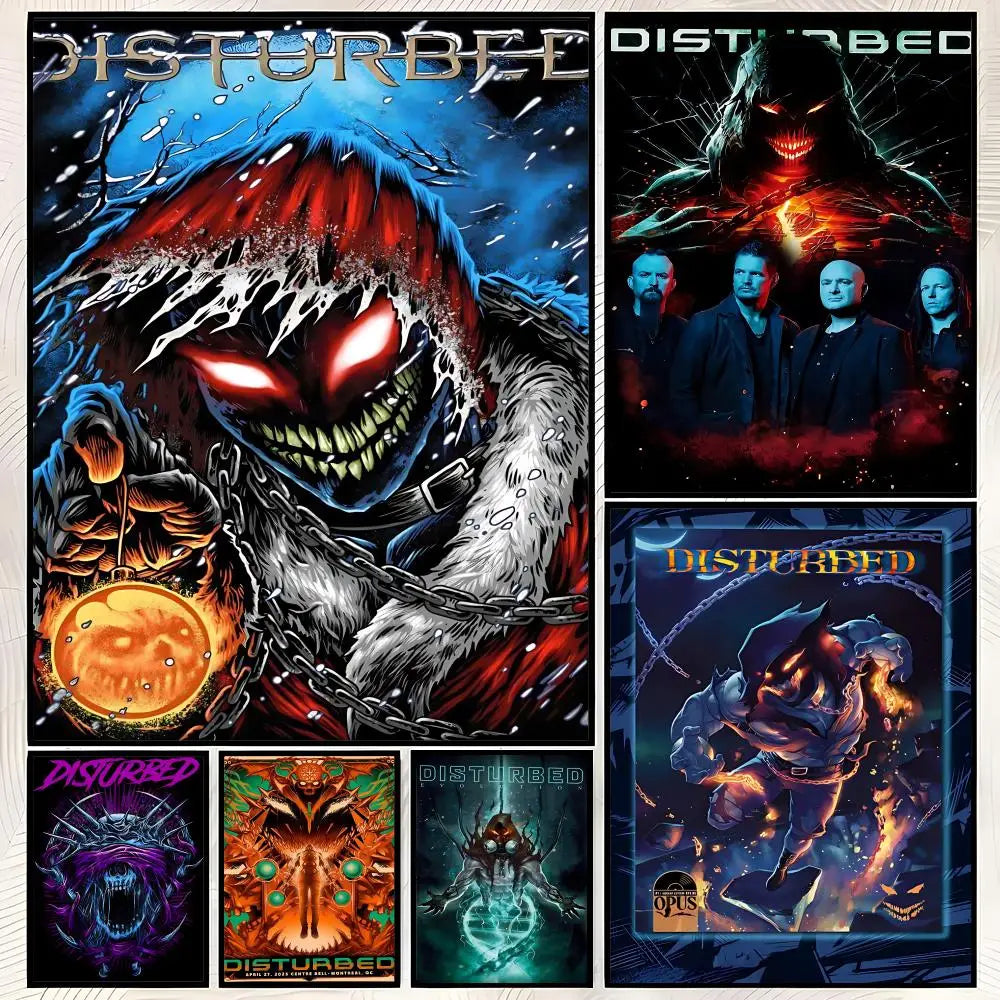 Disturbed Band Poster – Self-Stick HD Waterproof Wall Art Wall Art Poster Axl