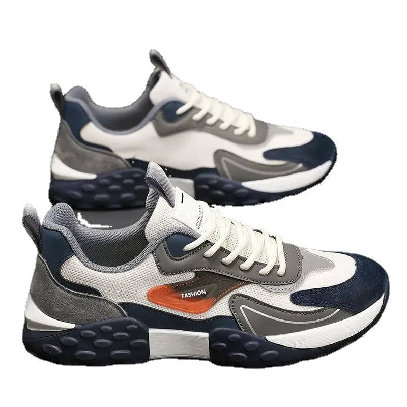 YBQJOO Men's Mesh Breathable Casual Sneakers | Lace-Up Casual Sneakers Axl