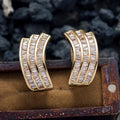 Huitan CZ Stud Earrings – Cubic Zirconia Women's Party Jewelry Stud Earrings Axl E5466