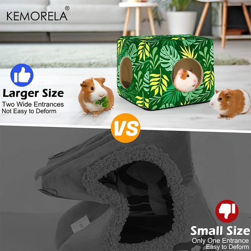 Washable Guinea Pig Hideout Bed | Small Pet House for Rabbits & Hamsters Small Pet Hideout Bed Axl
