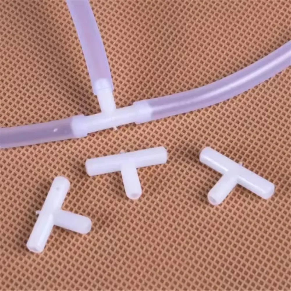 20-Pack 4mm T-Shape 3-Way Aquarium Air Tube Connectors Aquarium Air Connector Axl