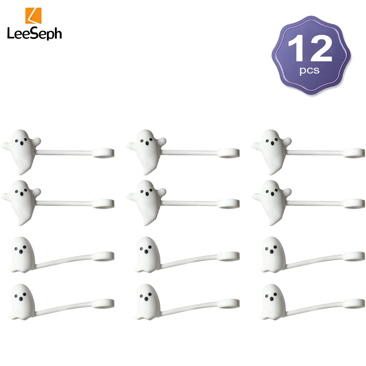 Ghost Silicone Straw Topper Caps for Stanley 30 & 40 oz Cups Straw Topper Caps Axl 12pcs