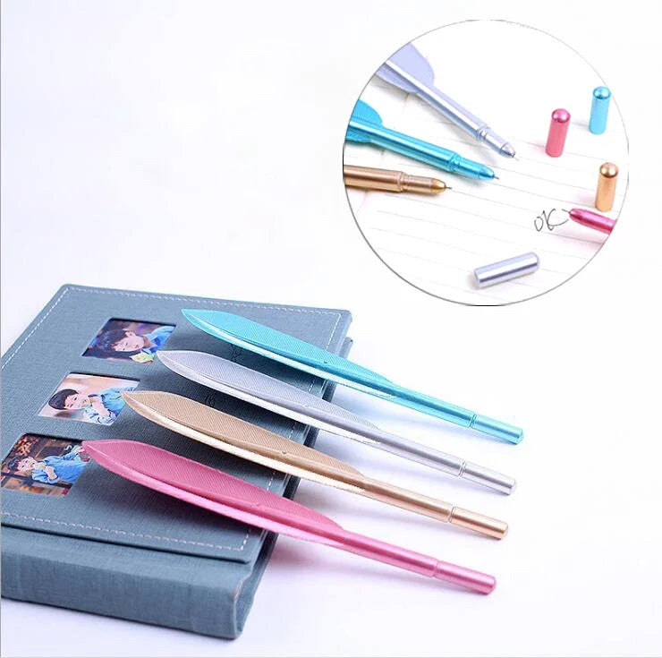 Feather Gel Pens 3-Pack | 0.5mm Cute School Writing Pens Gel Pen Set Axl