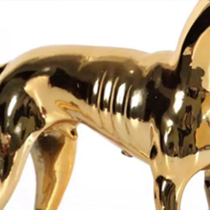 Nordic Trumpet Dog Figurine – Modern Metal Sculpture Décor Decorative Figurine Axl