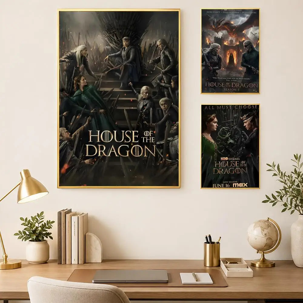 House of the Dragon HD PVC Self-Stick Wall Poster | Waterproof Wall Art Poster Axl