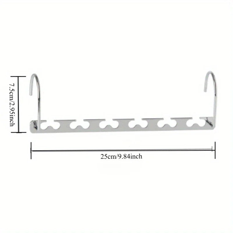 6-Hole Metal Coat Hanger – Space-Saving Closet Organizer Coat Hanger Organizer Axl