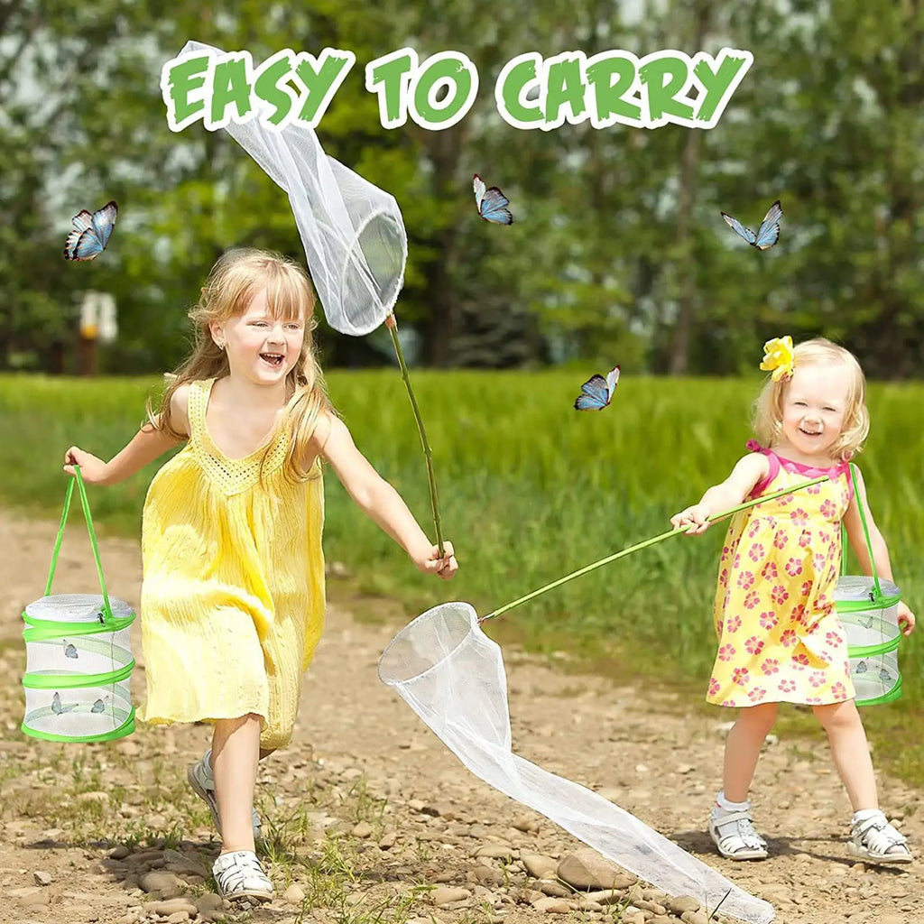 Foldable Butterfly Habitat Cage – Clear Mesh Caterpillar Enclosure Insect Habitat Cage Axl