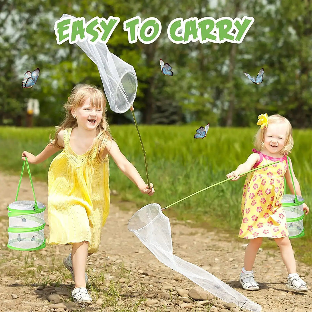 Foldable Butterfly Habitat Cage – Clear Mesh Caterpillar Enclosure Insect Habitat Cage Axl