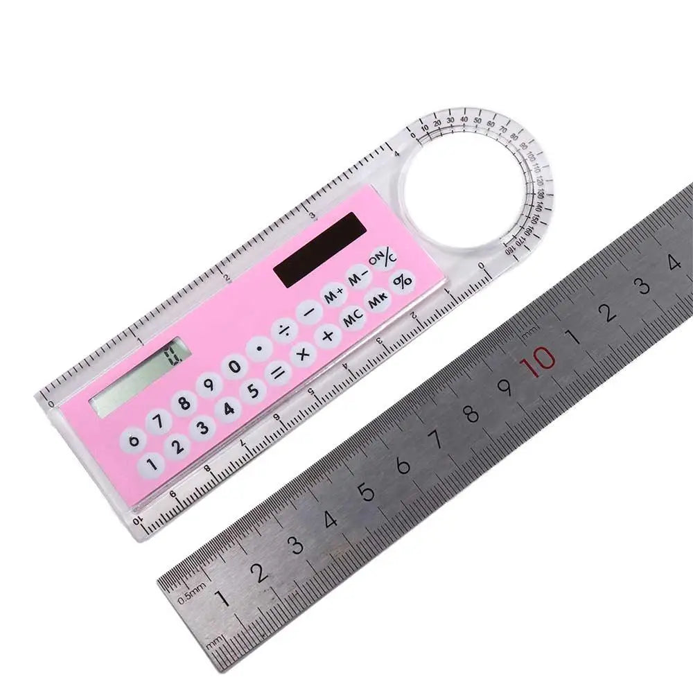 Solar Ruler Calculator with Magnifier – Transparent 13cm Ruler Calculator Axl