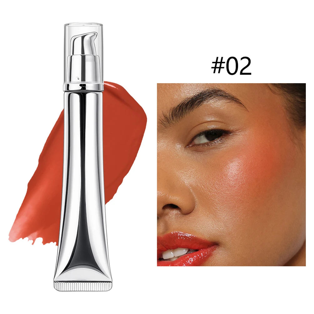 Vegan Liquid Blush Private Label Custom Logo Silver Tube Liquid Blush Axl 02 100pcs with logo