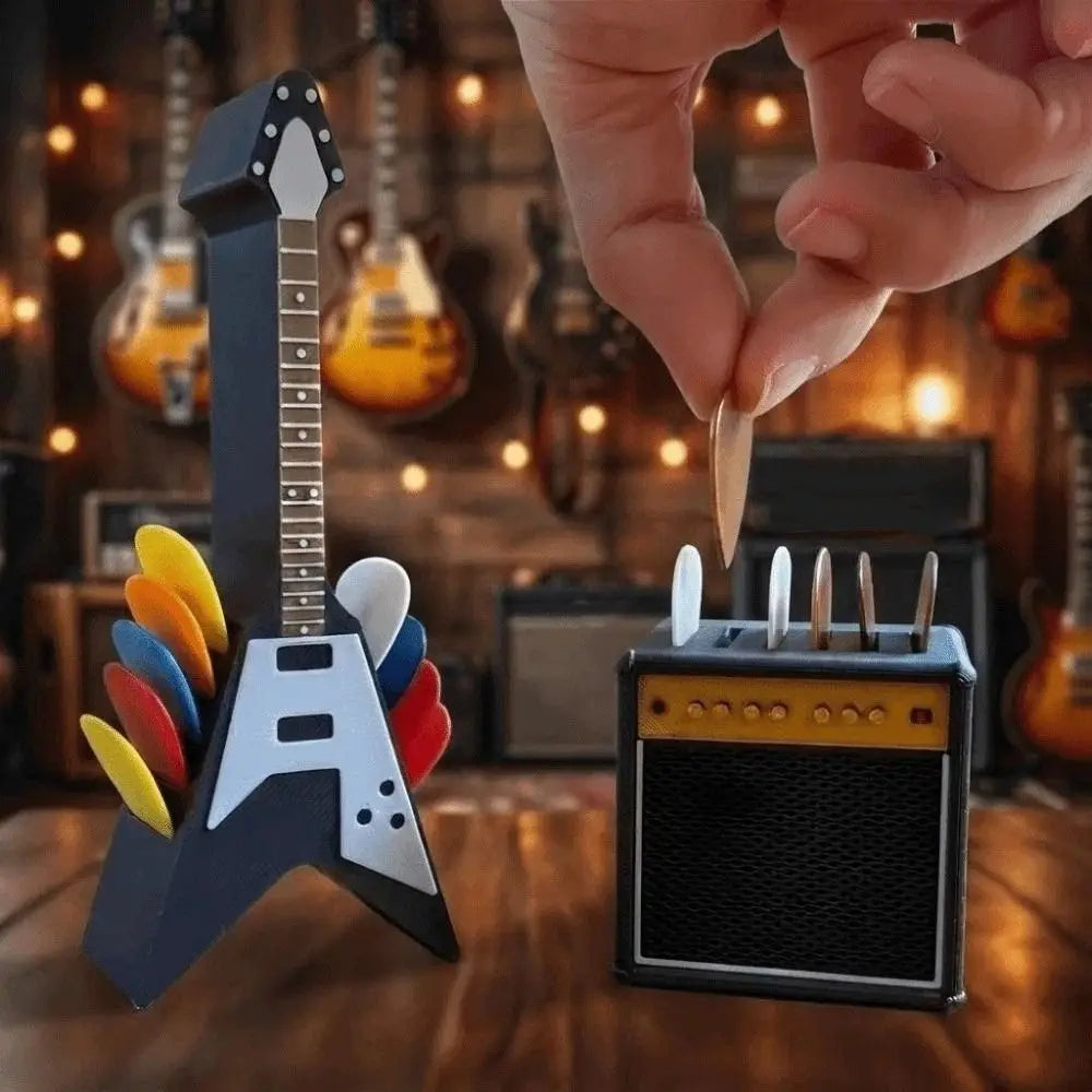 Retro Guitar Pick Holder – 3D Printed Speaker Design Display Box Guitar Pick Holder Axl