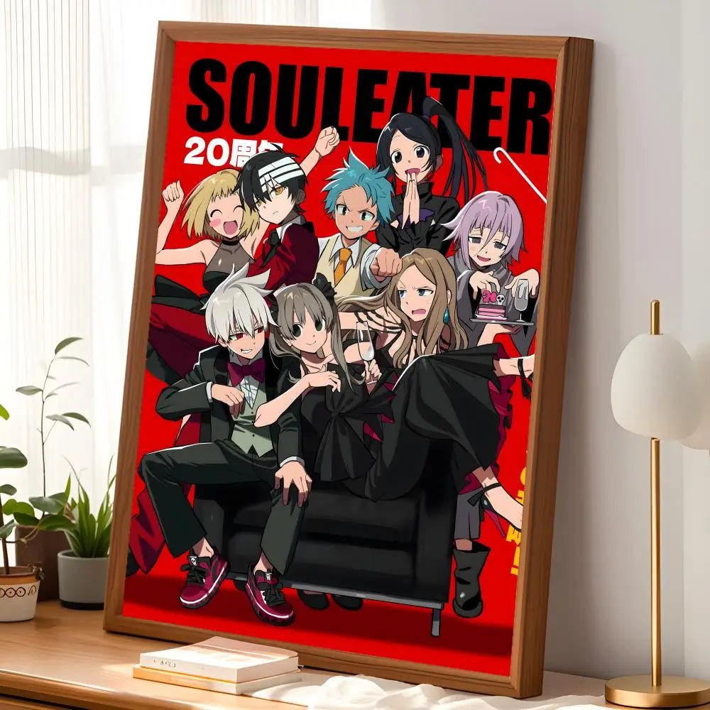 Soul Eater Anime Poster – Self-Stick HD PVC Waterproof Wall Art Anime Wall Poster Axl