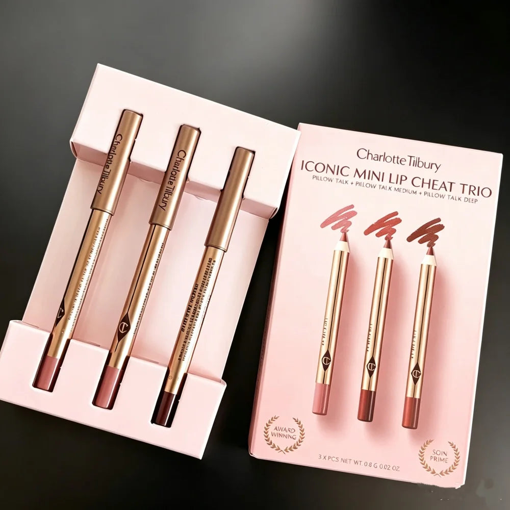 Charlotte Tilbury Lipstick, Lip Liner & Setting Spray Set Lip Makeup Set Axl Lip liner 3pcs