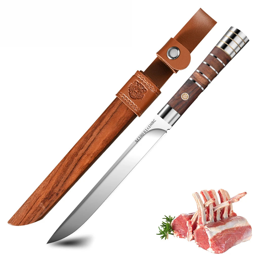 M390 Damascus Steel Knife Set – 62HRC Ultra-Sharp Blades Kitchen Knife Set Axl