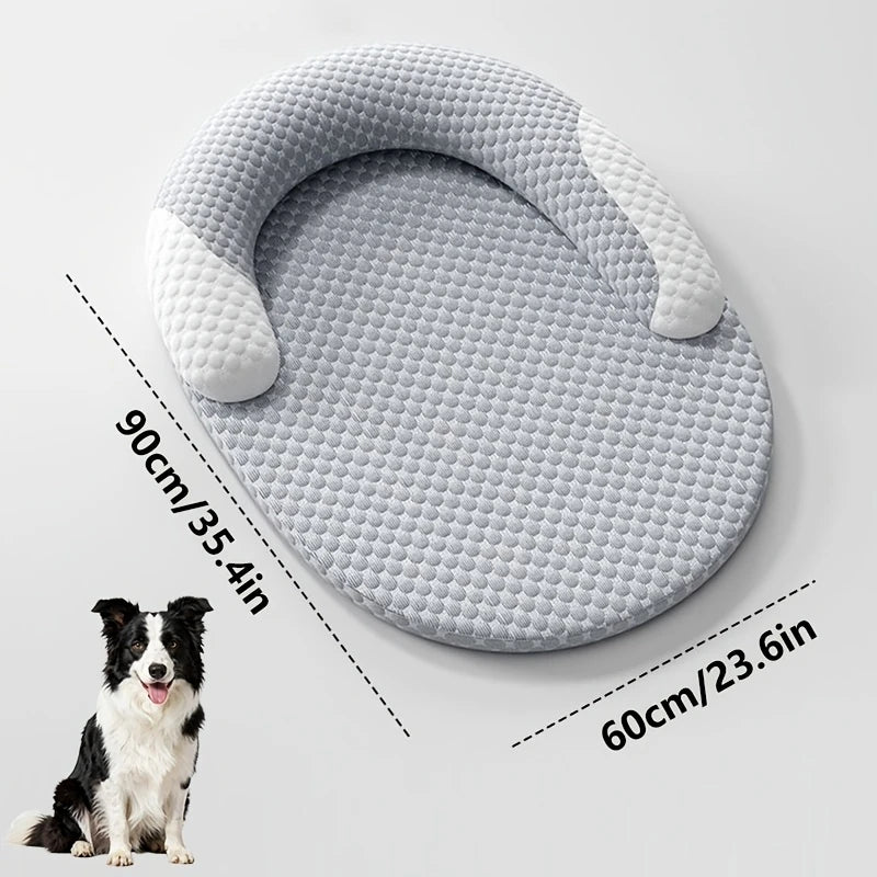 Ice Silk Cooling Pet Bed – Oval Mat for Dogs & Cats | S–XL Pet Cooling Bed Axl XXL-1pcs