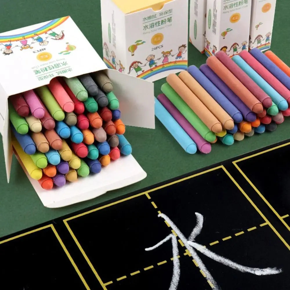 Dustless Colored Chalk Set – Erasable Water-Soluble Blackboard Dustless Chalk Set Axl
