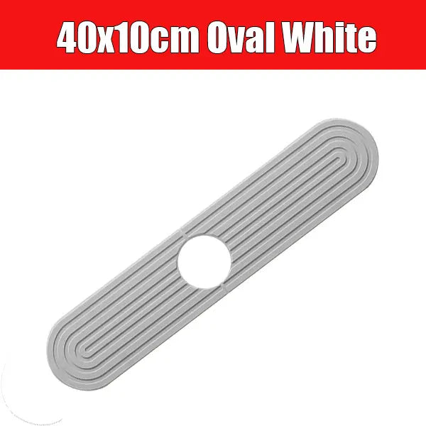 Diatomite Sink Mat – Fast-Drying Faucet Splash Guard Tray Sink Faucet Mat Axl 40x10cm Oval Gray