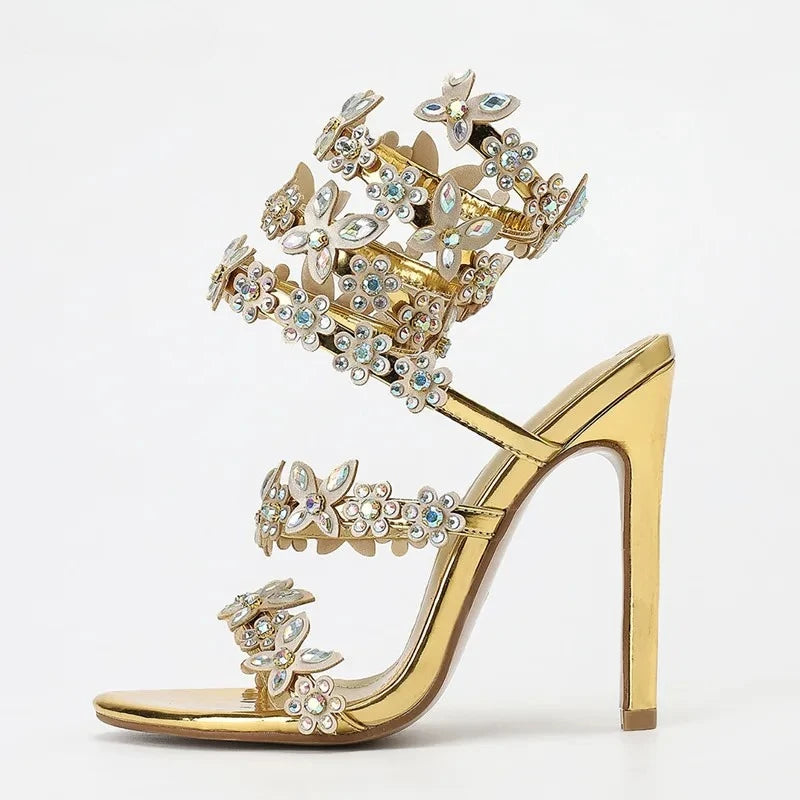 Crystal Butterfly Gladiator Sandals – High Heel Wedding Shoes High Heel Sandals Axl