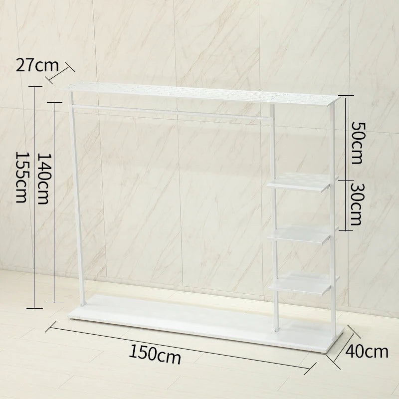 Portable Large Laundry Drying Rack – Balcony Clothes Organizer Laundry Drying Rack Axl Large-White Shelf
