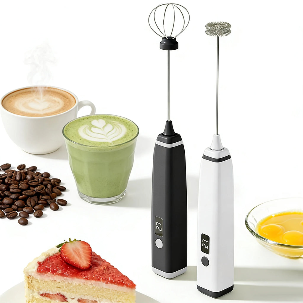 Cordless Rechargeable Milk Frother – Coffee Foam & Egg Whisk Handheld Milk Frother Axl