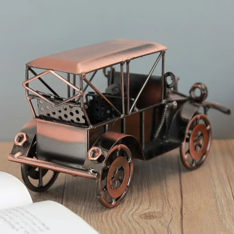 European Antique Classic Car Metal Ornament | Zinc Alloy Decor Metal Car Ornament Axl