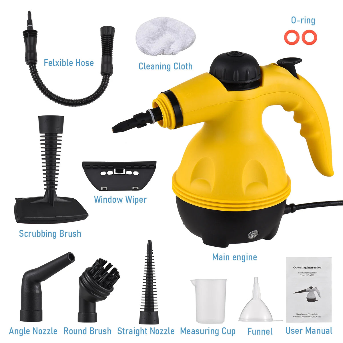 BALASHOV Handheld Steam Cleaner – Kitchen, Car & Home Handheld Steam Cleaner Axl WHITE 220 V
