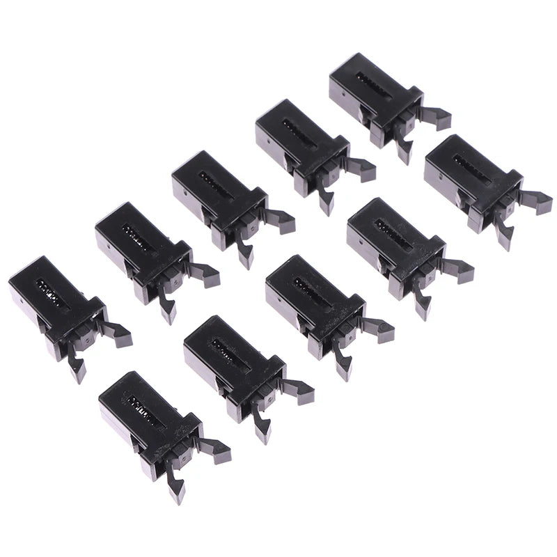 10-Pack Trash Can Lid Latch Clips – Self-Locking Replacement Bin Lid Latch Clips Axl Black