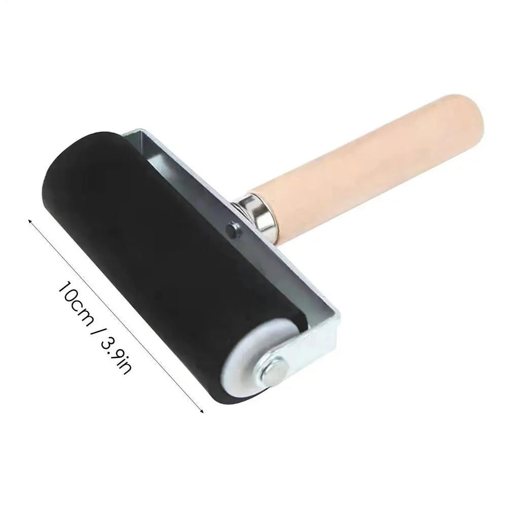 Rubber Ink Roller with Wooden Handle – Art Printing & Stamping Printmaking Roller Axl large