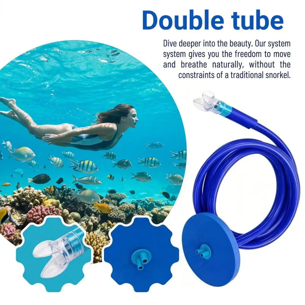 Double Tube Silicone Diving Snorkel Breathing Tube 1.5–4.5m Diving Snorkel Tube Axl