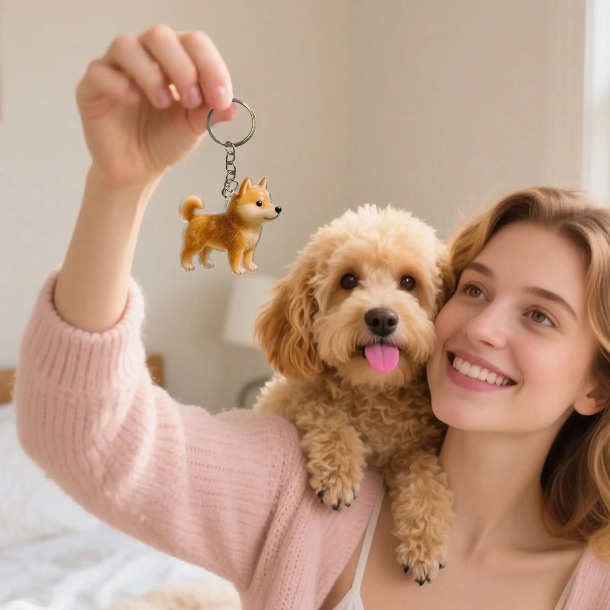 Pet Hair Keepsake Keychain – Dog Memorial Charm Container Keepsake Keychain Charm Axl