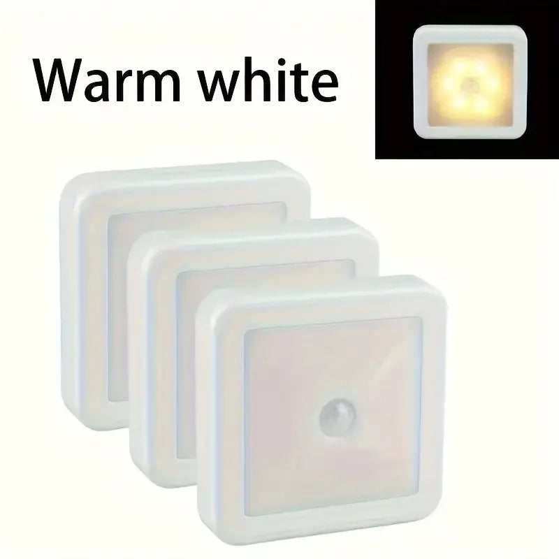 Smart LED Motion Sensor Night Light – Warm & White Wall Light LED Night Light Axl 3pcs Warm White