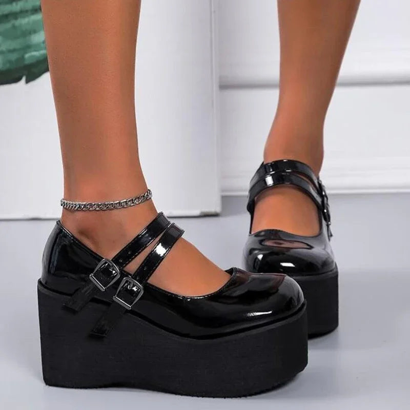 Women's Lolita Mary Jane High Heels – Gothic Sweet Pumps Lolita High Heel Pumps Axl